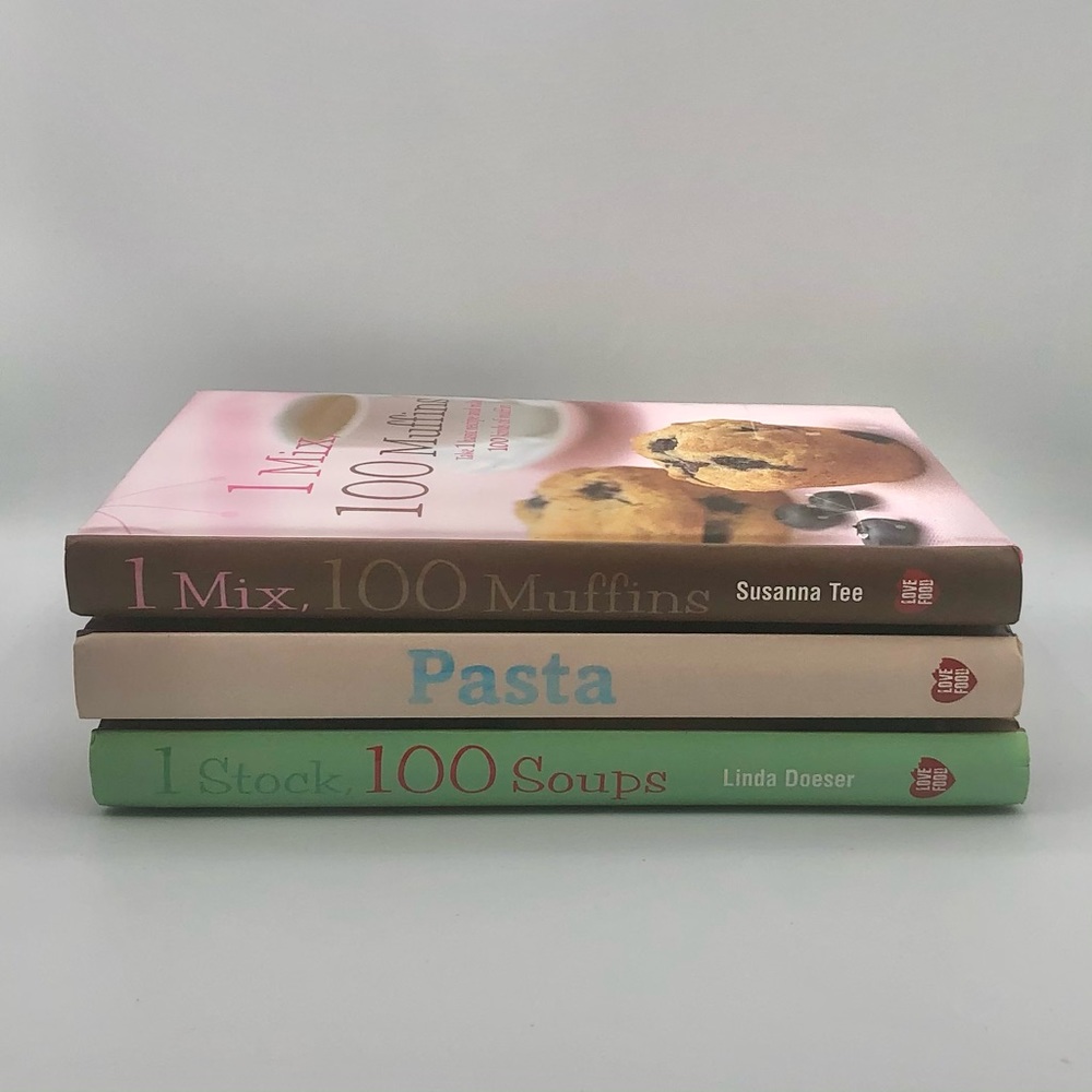 SET OF 3 COOKBOOKS - 100 Soups / Pasta / Muffins